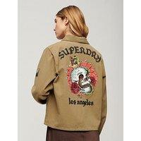 Superdry Embellished Military Jacket - Green