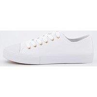 Everyday Extra Wide Fit Canvas Lace Up Trainer - White