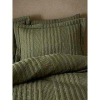 Pineapple Elephant Tamba Jersey Stripe Olive Oxford Pillowcase Pair