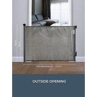 Dreambaby 'Glide & Hide' Xtra-Tall & Xtra-Wide Retractable Mesh Gate (60-140Cm) - Grey
