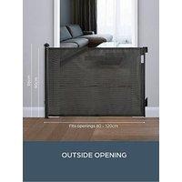 Dreambaby 'Glide & Hide' Xtra-Tall & Xtra-Wide Retractable Mesh Gate (60-140Cm) - Black