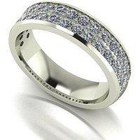 Moissanite 9Ct White Gold 1Ct Total Round Brilliant Moissanite Band Ring