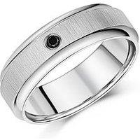 The Love Collection 7Mm Diamond Titanium Ring