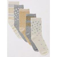 Everyday 5Pk Printed Lurex Ankle Socks - Multi
