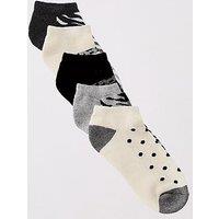 Everyday 5Pk Print Mono Animal Trainer Liner Socks - Multi