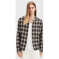 Allsaints Underground Back Print Check Shirt - Red