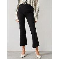 V By Very Ponte Crop Flare - Black