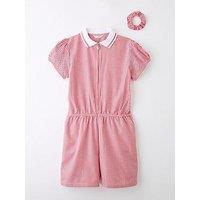 V By Very Girls Gingham Playsuit - Red