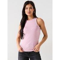 V By Very Ribbed Racer Vest - Pink