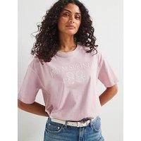 V By Very Oversized Graphic T-Shirt Oz - Pink