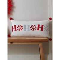 Catherine Lansfield Ho Ho Ho Filled Christmas Cushion- 30 X 60Cm