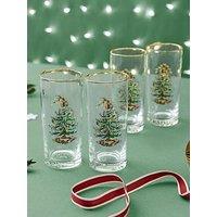Spode Christmas Tree Highball Glasses - Set Of 4