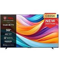 Tcl 98C655K, 98 Inch, Ultra Hd Hdr Dolby Vision Qled, 4K Google Tv With Dolby Atmos