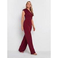 Long Tall Sally Tall Scuba Wrap Jumpsuit