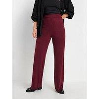 Long Tall Sally Tall Wide Leg Trousers - Red