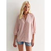 New Look Tall Frill-Trim Blouse - Light Pink