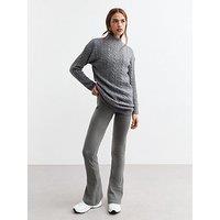 New Look High Waist Flared Leggings - Dark Grey