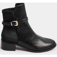 Long Tall Sally Block Elastic Strap Boot - Black