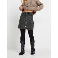 Pixiegirl Petite Button Front Mini Skirt