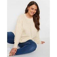 Yours Curve Drop Shoulder Jumper - Ivory
