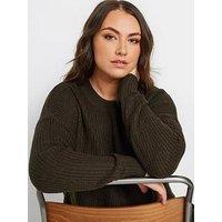 Yours Curve Drop Shoulder Jumper - Brown