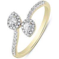 Love Diamond Pear Shaped Diamond Wrap Around Ring G Vs+ Lab Grown