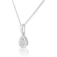 Love Diamond Diamond Pear Shaped Pendant Necklace G Vs+ Lab Grown