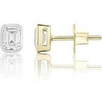 Love Diamond Diamond Emerald Cut Shaped Earrings G Vs+ Lab Grown - N