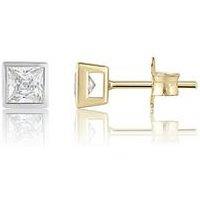 Love Diamond Diamond Princess Cut Shaped Earrings Studs G Vs+ Lab Grown - J