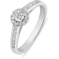 Love Diamond Diamond Halo Solitaire Ring G Vs+ Lab Grown