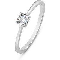 Love Diamond Diamond Illusion Solitaire Ring G Vs+ Lab Grown