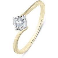 Love Diamond Diamond Illusion Solitaire Ring G Vs+ Lab Grown