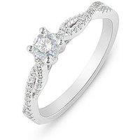 Love Diamond Diamond Twisted Band Solitaire Ring G Vs+ Lab Grown