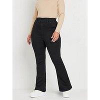 Yours Curve Flare Jeggings - Black