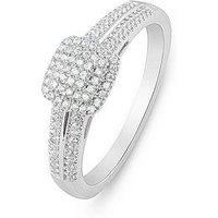 Love Diamond Cluster Diamond Ring