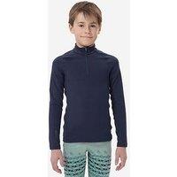 Decathlon Kids' Thermal Ski 1/2 Zip 500 Base Layer Top - Blue
