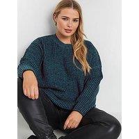 Yours Curve Drop Shoulder Jumper - Blue