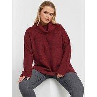 Yours Curve Roll Neck Jumper - Purple