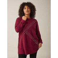 Evans Stud Detail Jumper - Red