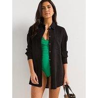 Everyday Long Sleeve Beach Shirt - Black