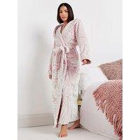 Pixiegirl Petite Zebra Clipped Hooded Maxi Robe