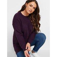 Yours Curve Essential Jumper - Purple