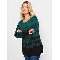 Yours Curve Colourblock Jumper
