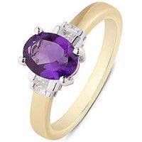 Love Diamond Lab Grown Diamond Natural Amethyst Ring