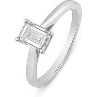 Love Diamond 1Ct Emerald Cut Diamond Solitaire Ring G Vs+ Lab Grown