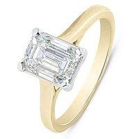 Love Diamond 2Ct Emerald Cut Diamond Solitaire Ring G Vs+ Lab Grown