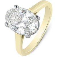 Love Diamond 3Ct Oval Diamond Solitaire Ring G Vs+ Lab Grown