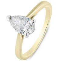 Love Diamond 1Ct Pear Shaped Diamond Solitaire Ring G Vs+ Lab Grown