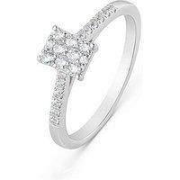 Love Diamond Cluster Diamond Ring With Diamond Band