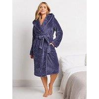 M&Co Hooded Honeycomb Robe